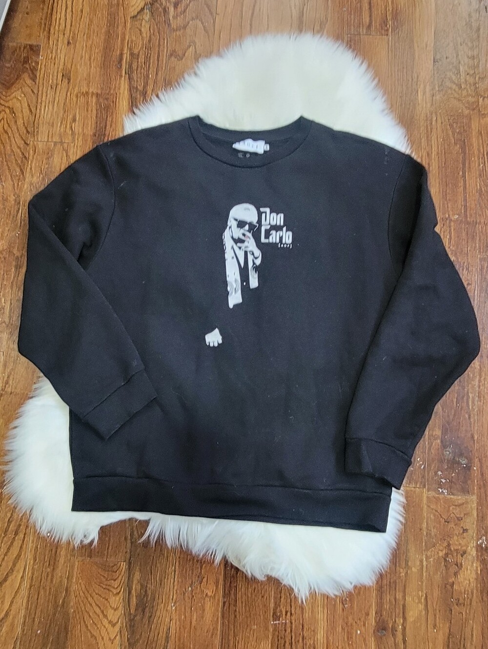 Don Carlos Black Graphic Crewneck Sweatshirt - Men's Sizes XL